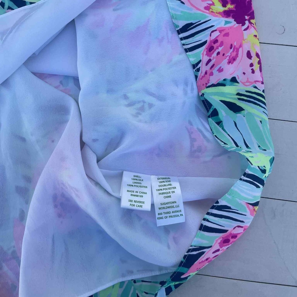 Lilly Pulitzer Vibrant Floral Dress with Pink and Green - Picture 7 of 7
